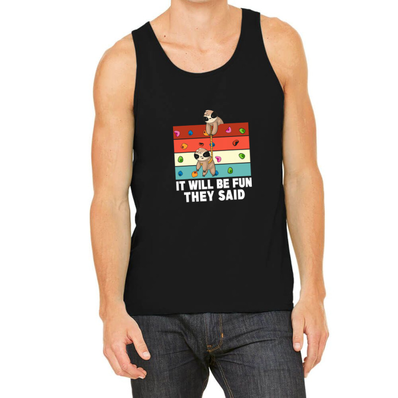 Funny Sloth Bouldering Rock Climbing Tank Top | Artistshot