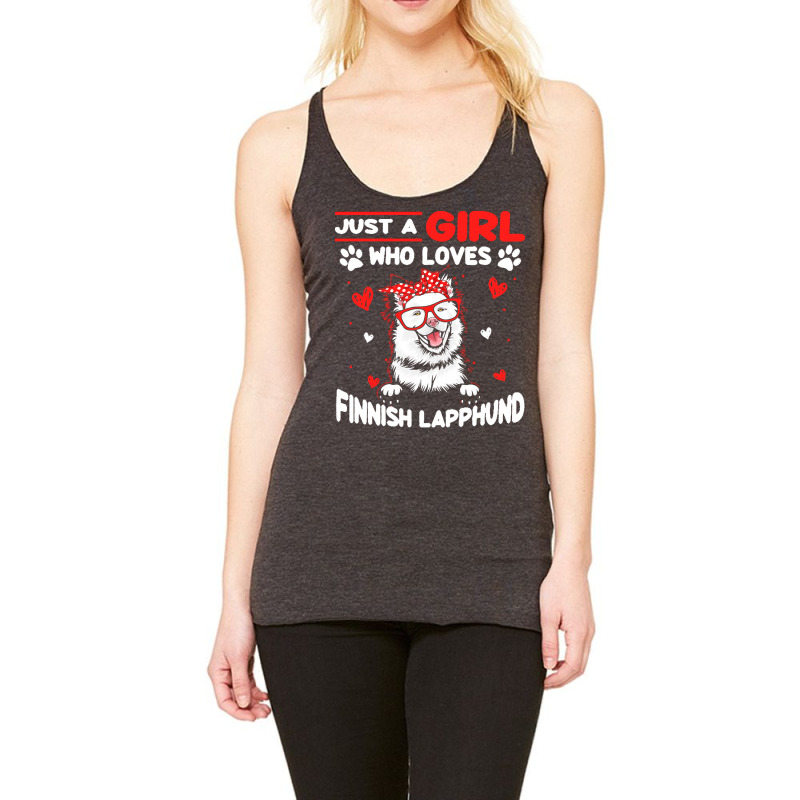 Just A Girl Who Loves Dogs T  Shirt Vintage Just A Girl Who Love Finni Racerback Tank by umueller742 | Artistshot