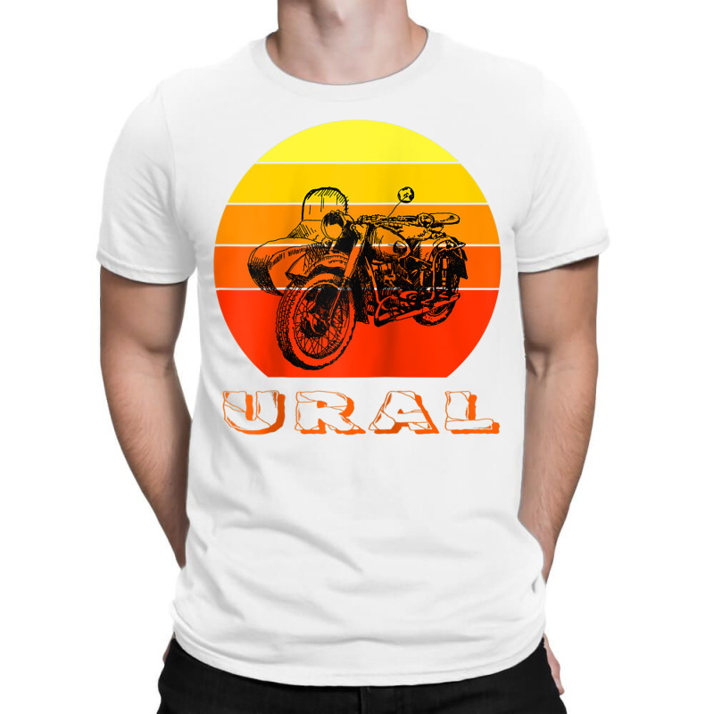 Retro Motorcycle Ural T Shirt   Vintage Sidecar Motorbike Raglan Baseb T-Shirt by tarnilot | Artistshot