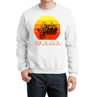 Retro Motorcycle Ural T Shirt   Vintage Sidecar Motorbike Raglan Baseb Crewneck Sweatshirt | Artistshot