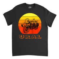 Retro Motorcycle Ural T Shirt   Vintage Sidecar Motorbike Raglan Baseb Classic T-shirt | Artistshot