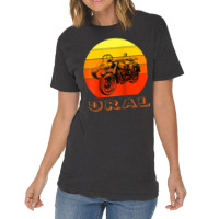 Retro Motorcycle Ural T Shirt   Vintage Sidecar Motorbike Raglan Baseb Vintage T-shirt | Artistshot