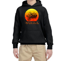 Retro Motorcycle Ural T Shirt   Vintage Sidecar Motorbike Raglan Baseb Youth Hoodie | Artistshot