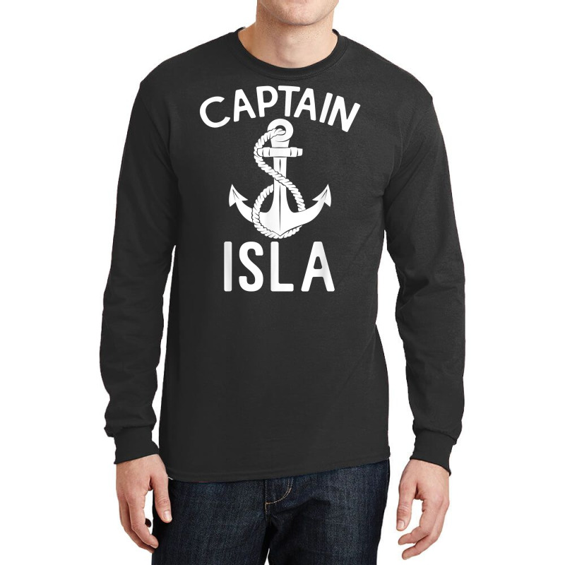 Captain Isla Boating Yacht Boat Ship Sailing T Shirt Long Sleeve Shirts | Artistshot