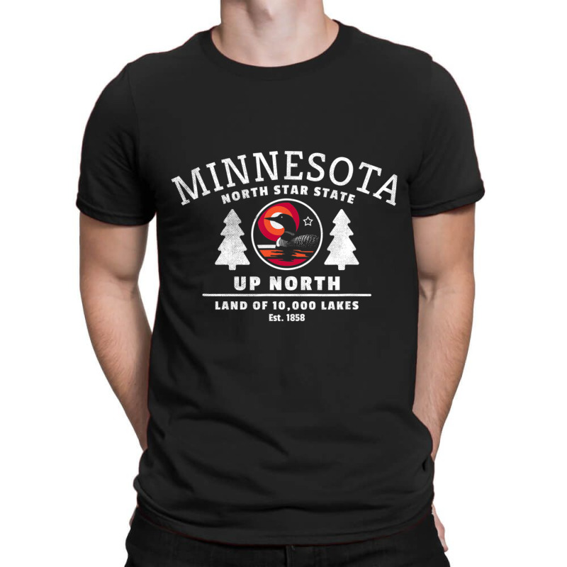 Limited Edition Minnesota North Star State Up North With Loon T-shirt | Artistshot