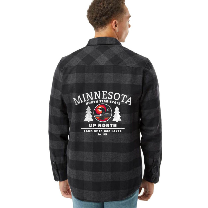 Limited Edition Minnesota North Star State Up North With Loon Flannel Shirt | Artistshot