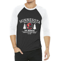 Limited Edition Minnesota North Star State Up North With Loon 3/4 Sleeve Shirt | Artistshot