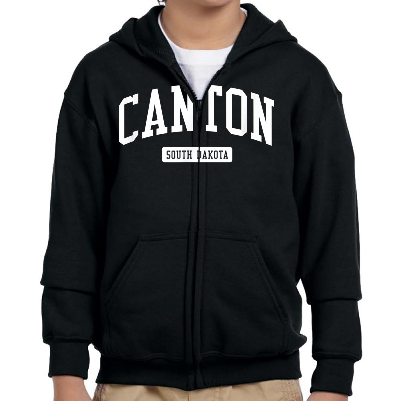 Canton South Dakota Sd Vintage Athletic Sports Design T Shirt Youth Zipper Hoodie | Artistshot