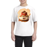 Cute Funny Meatballs In Bowl Of Pasta Spaghetti Meatballs T Shirt Youth Tee | Artistshot