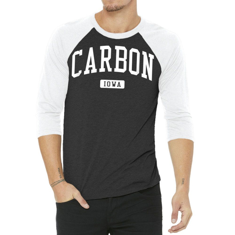 Carbon Iowa Ia Vintage Athletic Sports Design T Shirt 3/4 Sleeve Shirt | Artistshot