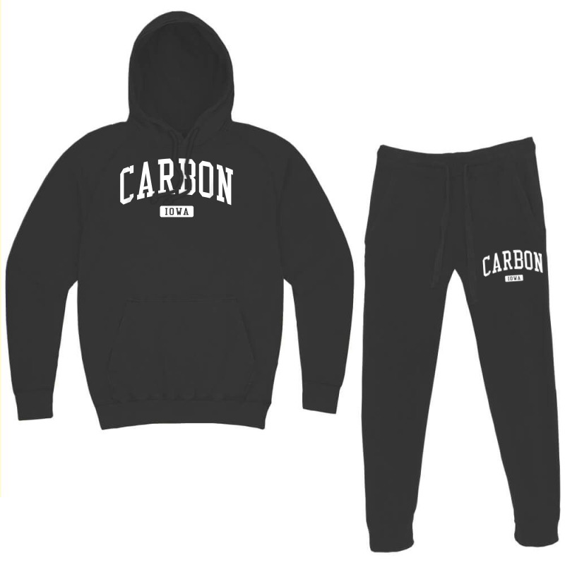 Carbon Iowa Ia Vintage Athletic Sports Design T Shirt Hoodie & Jogger Set | Artistshot