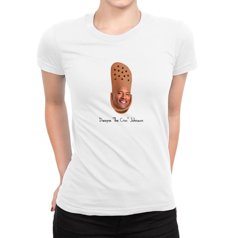 Dwayne The Croc Johnson Ladies Fitted T-Shirt by yenalsardao | Artistshot