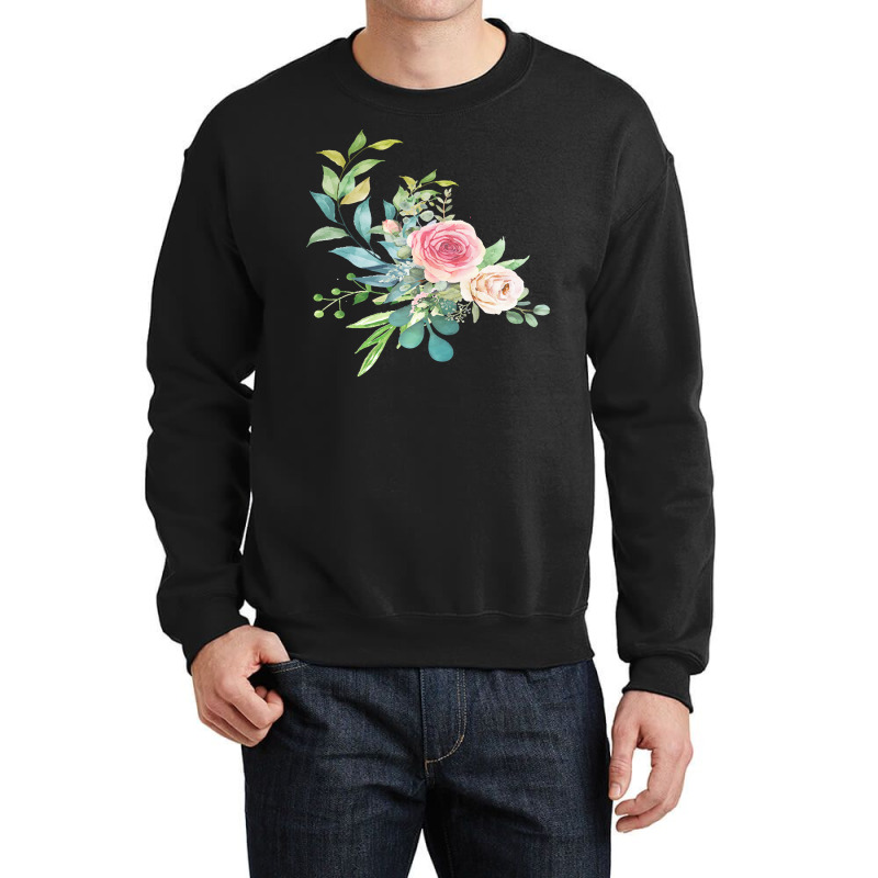 Flowers Art T  Shirt Watercolor Flower Floral Illustration Blossom Crewneck Sweatshirt | Artistshot