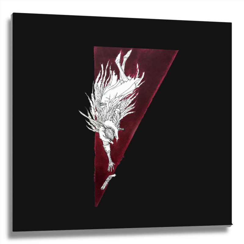 The Bloody Crow Metal Print Square | Artistshot