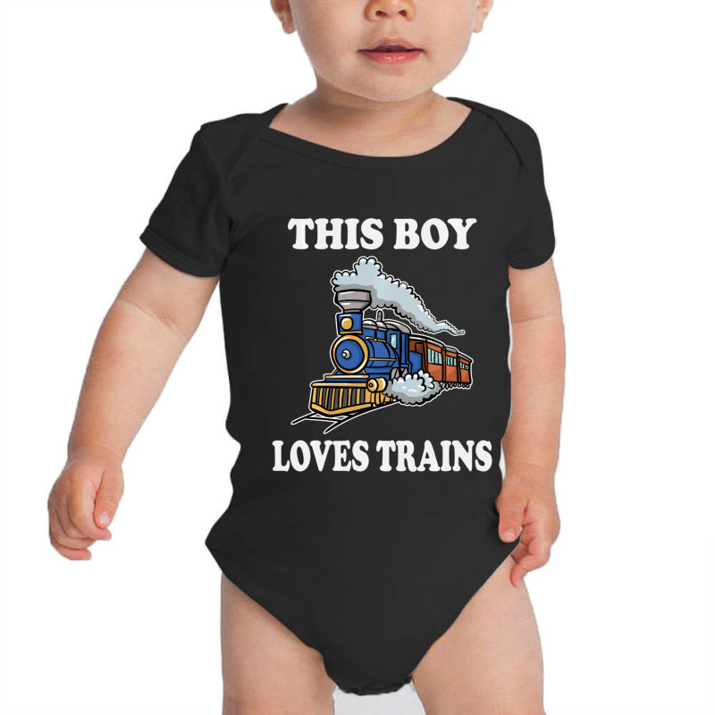 Hot Trend This Boy Loves Trains Train Wagon Lover S Baby Bodysuit by Pannell Quintero | Artistshot