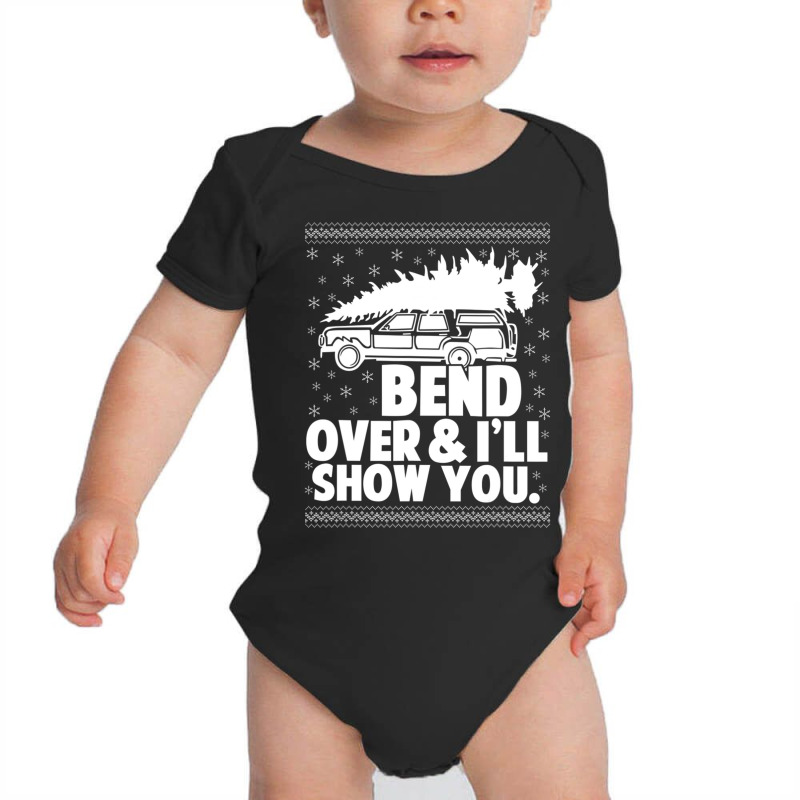 Bend Over And I'll Show You Matching Couple Christmas Baby Bodysuit by blackeyestyx | Artistshot