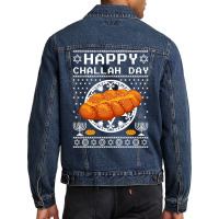 Trending Funny Happy Challah Days Jewish Holiday Hanukkah Channukah Men Denim Jacket | Artistshot