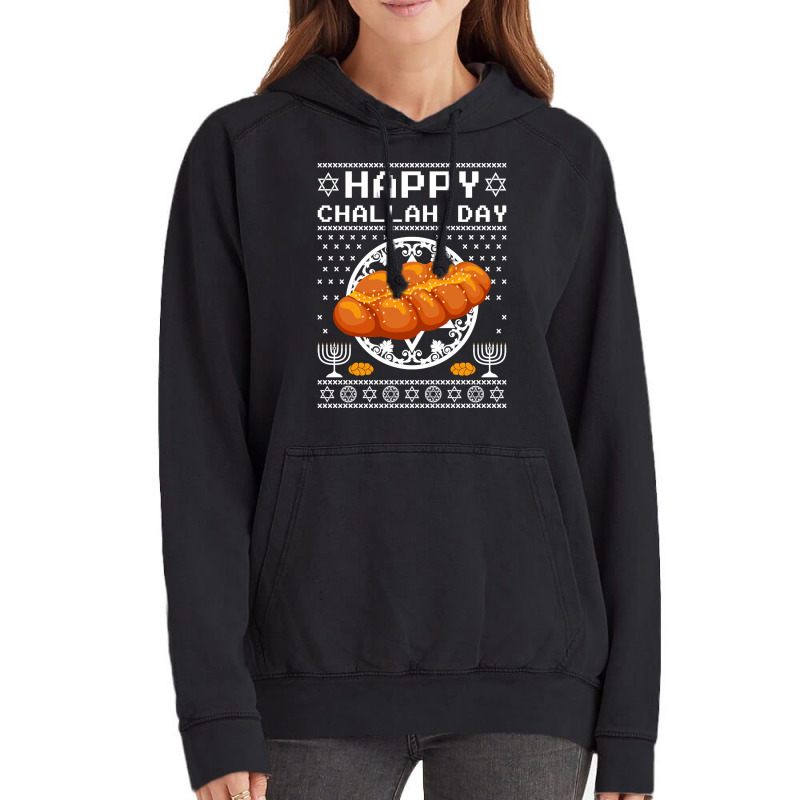 Trending Funny Happy Challah Days Jewish Holiday Hanukkah Channukah Vintage Hoodie | Artistshot