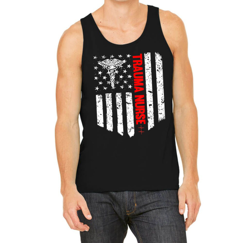 Trending Trauma Nurse American Flag Patriotic Registered Nurse Tank Top | Artistshot