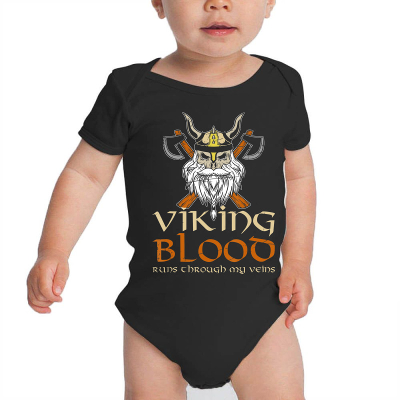 Trending Nordic Mythology Scandinavian Viking Blood Axes Viking Baby Bodysuit | Artistshot