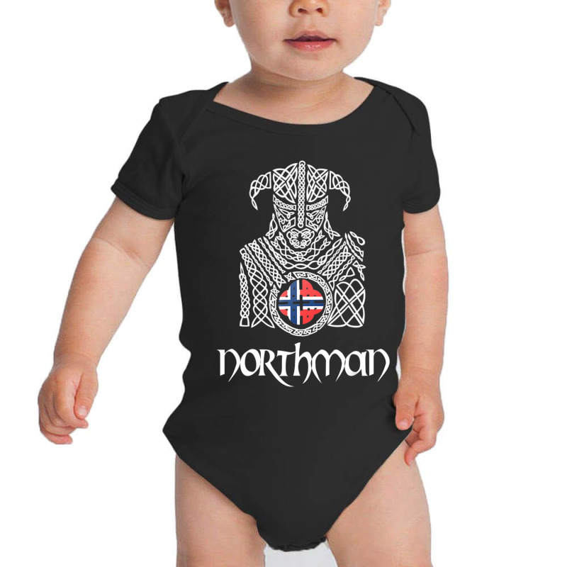 Hot Trend Nordic Norway Viking With Norwegian Flag Baby Bodysuit | Artistshot