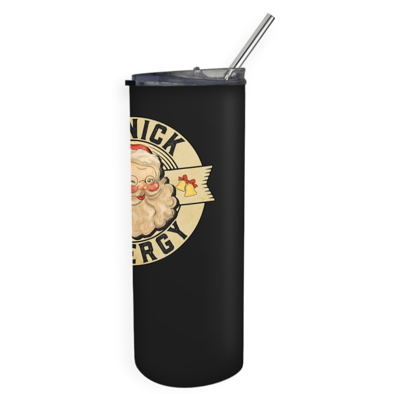 Big Nick Energy Vintage Santa Claus Wink Christmas Skinny Tumbler | Artistshot