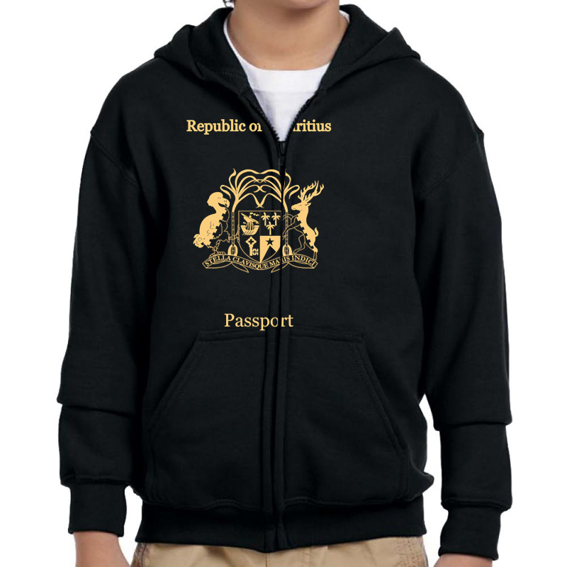 Limited Edition Mauritius Passport Youth Zipper Hoodie by laurynvanhoose | Artistshot