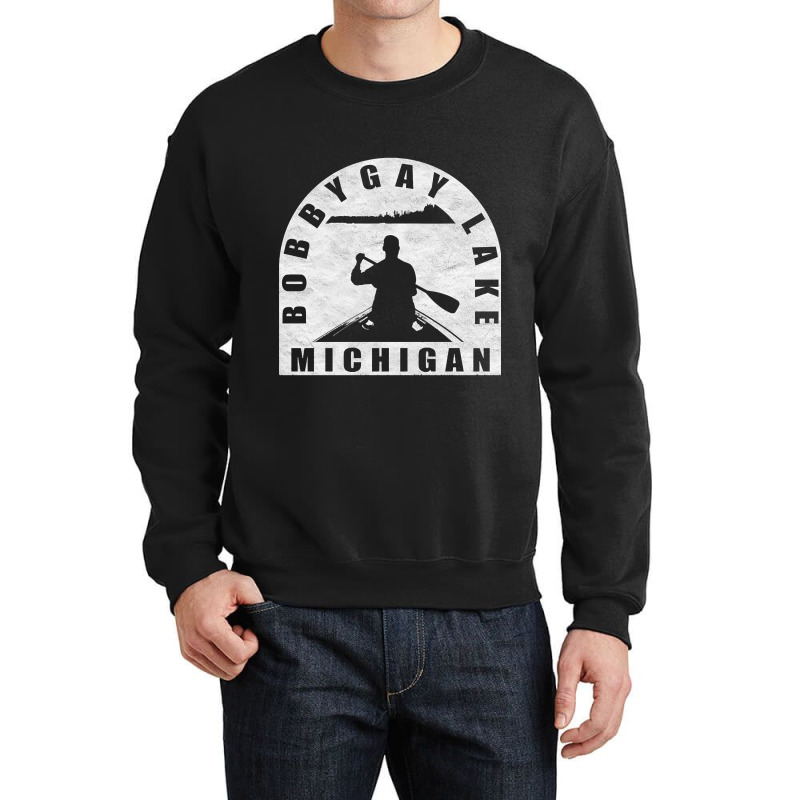 Trending Bobbygay Lake Canoeing Michigan Crewneck Sweatshirt | Artistshot