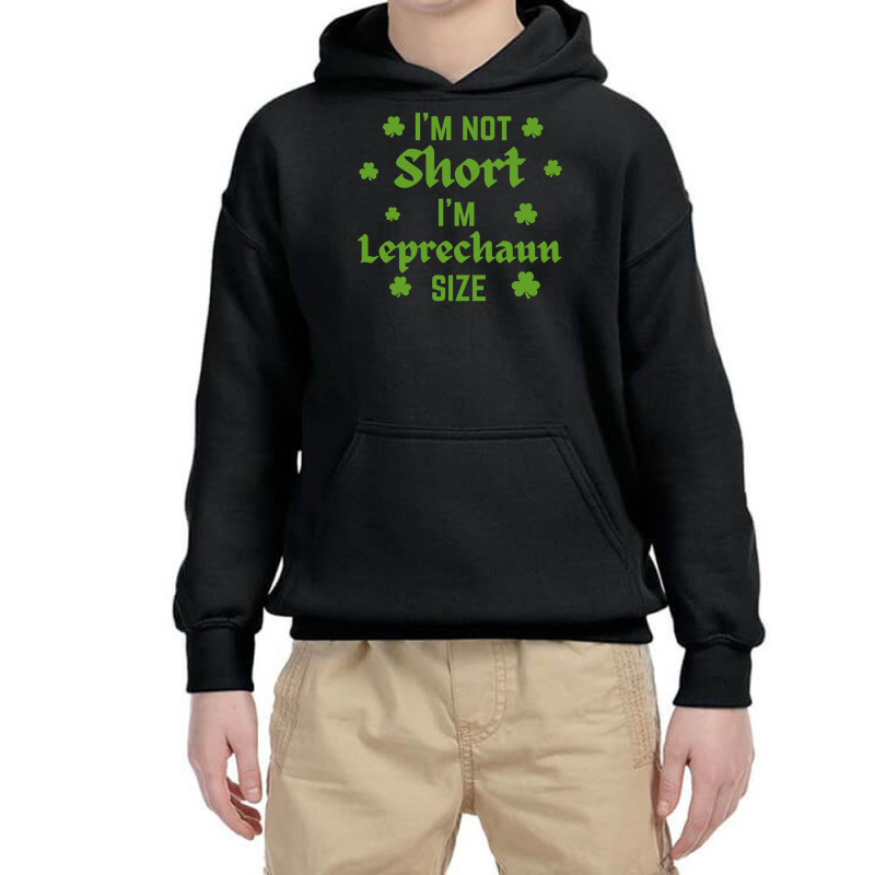 I'm Not Short I'm Leprechaun Size Shamrock St Patrick's Day Pullover H Youth Hoodie | Artistshot