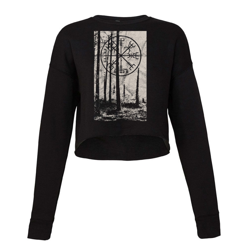 Trending Norse Mythology Vegvisir Viking Compass Odin Wotan Warrior Cropped Sweater by Sizemore Adame | Artistshot