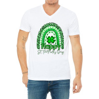 Happy St Patrick S Day Tshirt Cute Rainbow St . Patricks Day T Shirt V-neck Tee | Artistshot