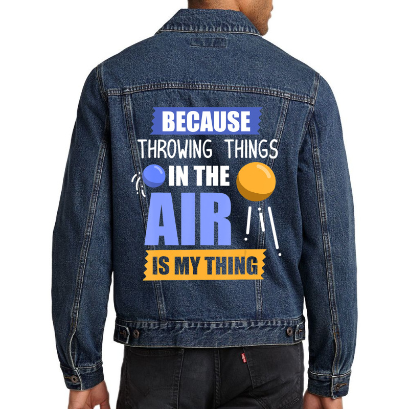 Hot Trend Throwing Things In The Air Is My Thing Shot Put Men Denim Jacket | Artistshot