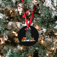 Black Lab Labrador Christmas Lights Pajama Dog Lover Xmas Ornament | Artistshot