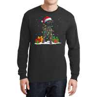 Black Lab Labrador Christmas Lights Pajama Dog Lover Xmas Long Sleeve Shirts | Artistshot