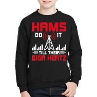 Hams Do It Till Their Giga Hertz Amateur Radio T Shirt Youth Sweatshirt | Artistshot