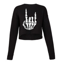 Trending Heavy Metal, Horns Up-wjoiw Cropped Sweater | Artistshot