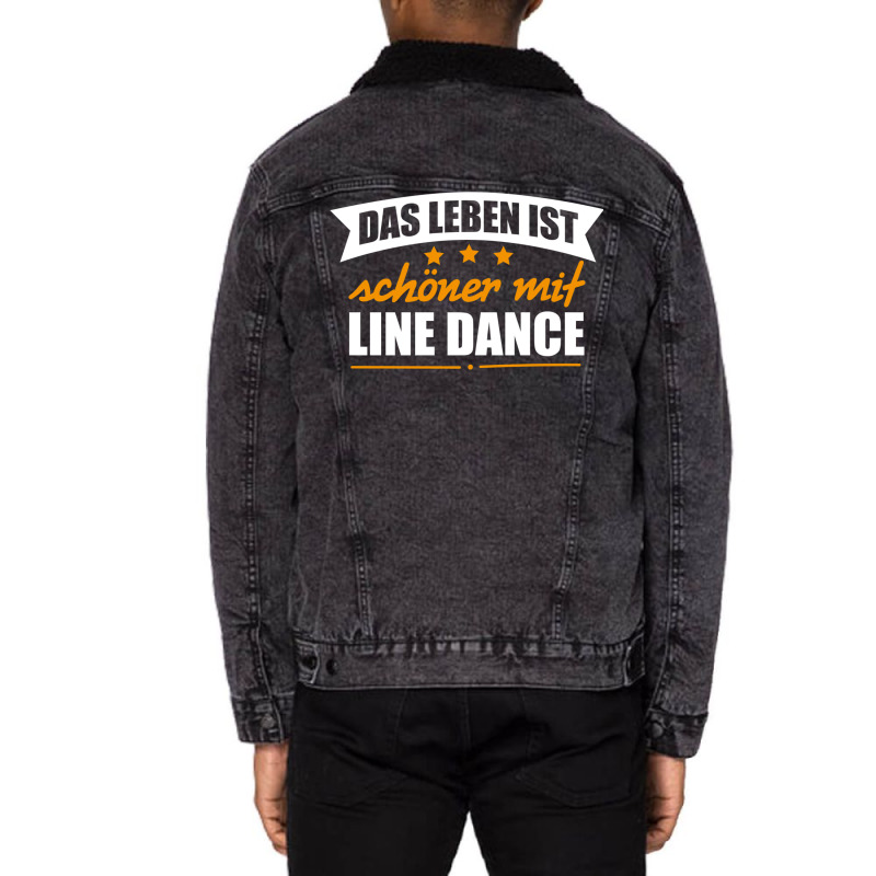 Line Dance  German Line Dance Better Life Gift Tee   Retro Girl Unisex Sherpa-Lined Denim Jacket by alheklupsm | Artistshot