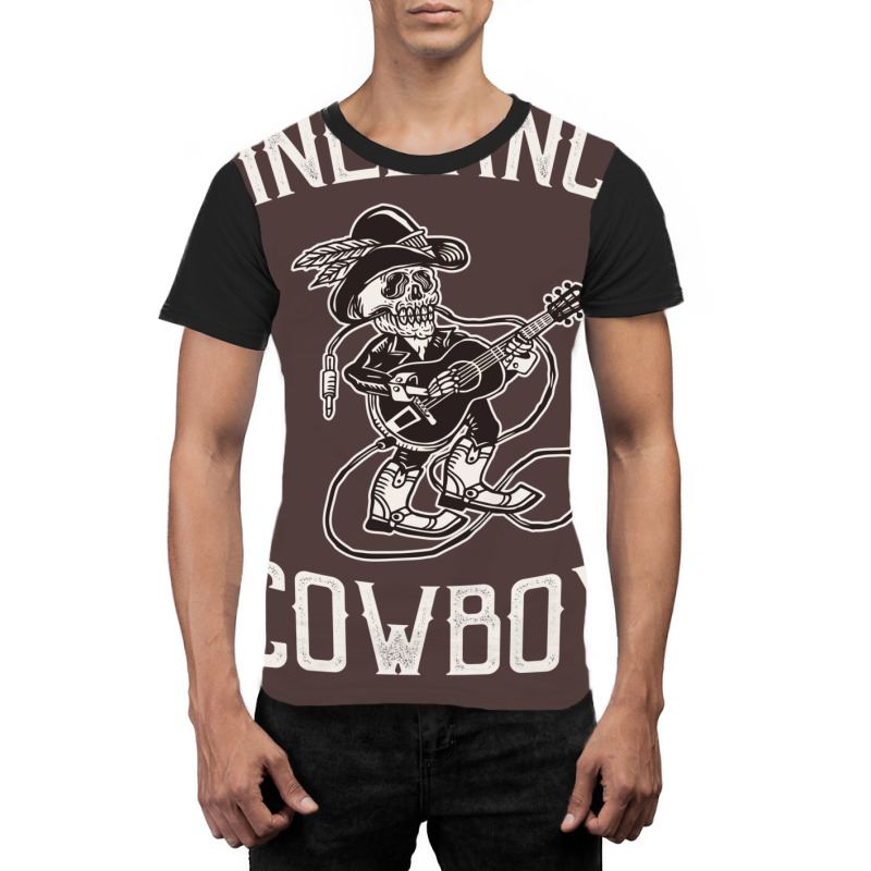 Linedance Cowboy Western Rodeo Skeleton Dancer   Cool Quote Graphic T-shirt by alheklupsm | Artistshot