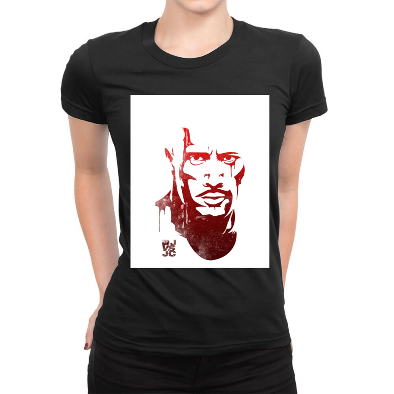 Dwayne Johnson Face Ladies Fitted T-Shirt by AbeaJuanje | Artistshot