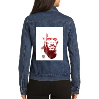 Dwayne Johnson Face Ladies Denim Jacket | Artistshot