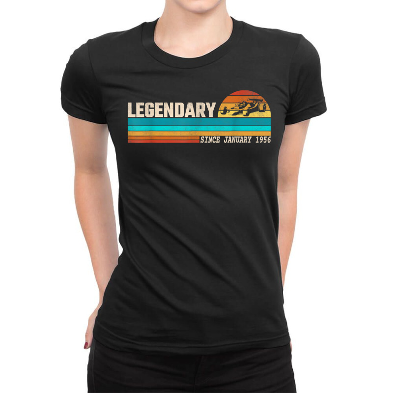 Gokart Driver Legend Since January 1956 Birthday T Shirt Ladies Fitted T-Shirt by xq8pjbeamer | Artistshot