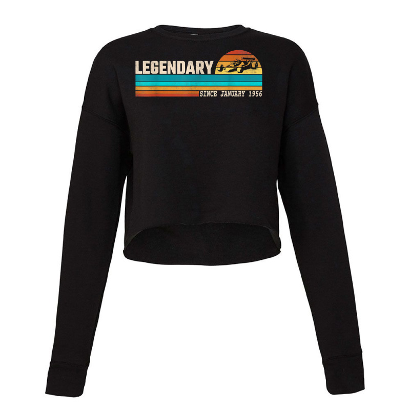 Gokart Driver Legend Since January 1956 Birthday T Shirt Cropped Sweater by xq8pjbeamer | Artistshot