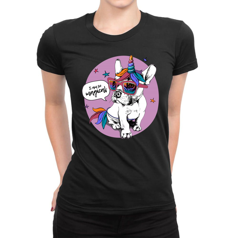 Puppy Bulldog Ladies Fitted T-Shirt by Suettan | Artistshot