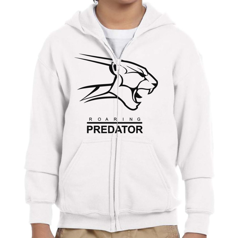 Roaring Predator Youth Zipper Hoodie by Suettan | Artistshot