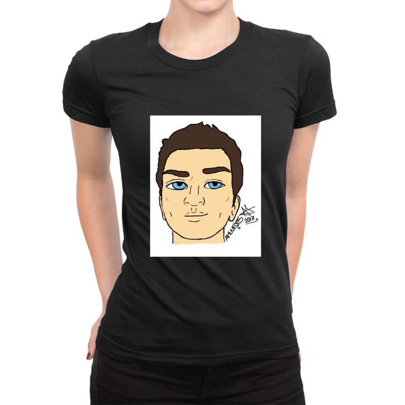 Scott Tracy [headshot] 1 Ladies Fitted T-Shirt by JudithPlagmann | Artistshot