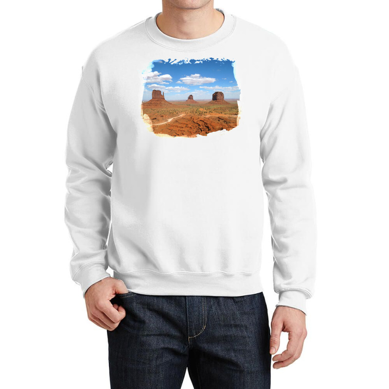 Monument Valley   Aesthetic Nostalgia Crewneck Sweatshirt by alheklupsm | Artistshot