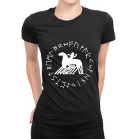 Trending Odin And Sleipnir Norse Mythology Rune Wheel Ladies Fitted T-shirt | Artistshot