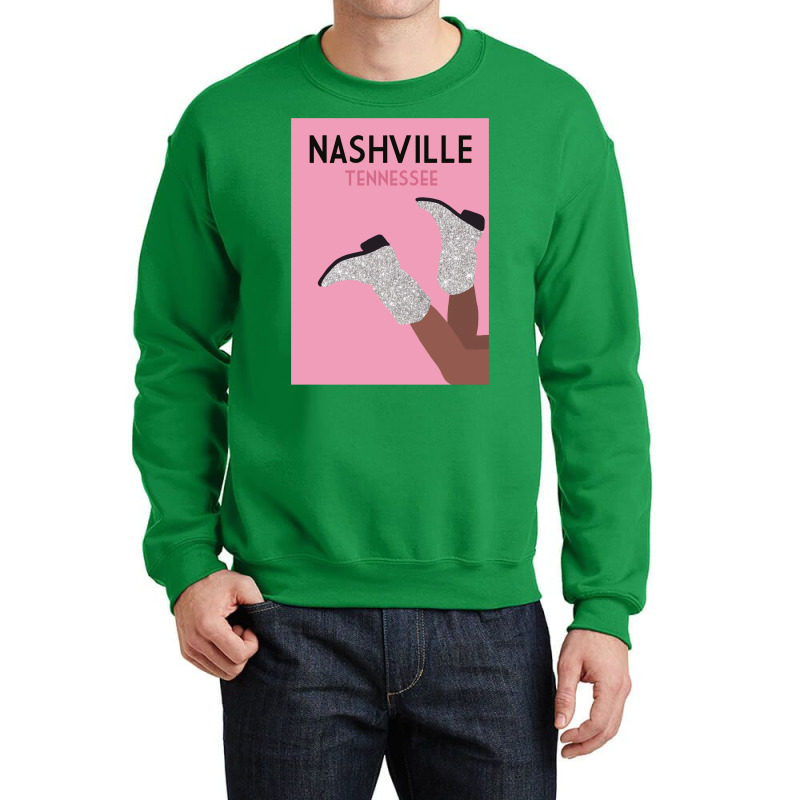 Nashville Cowgirl Boots  Nature Travel Crewneck Sweatshirt by alheklupsm | Artistshot