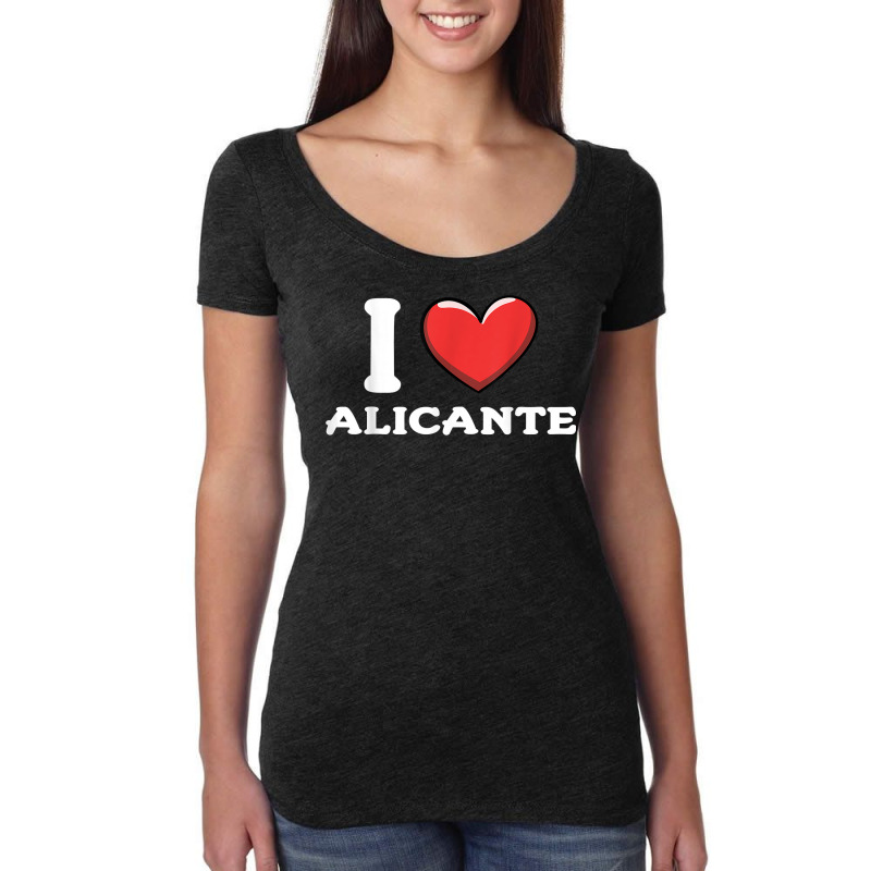 I Love Alicante Spain T Shirt Women's Triblend Scoop T-shirt by nilda1pr4klauer | Artistshot