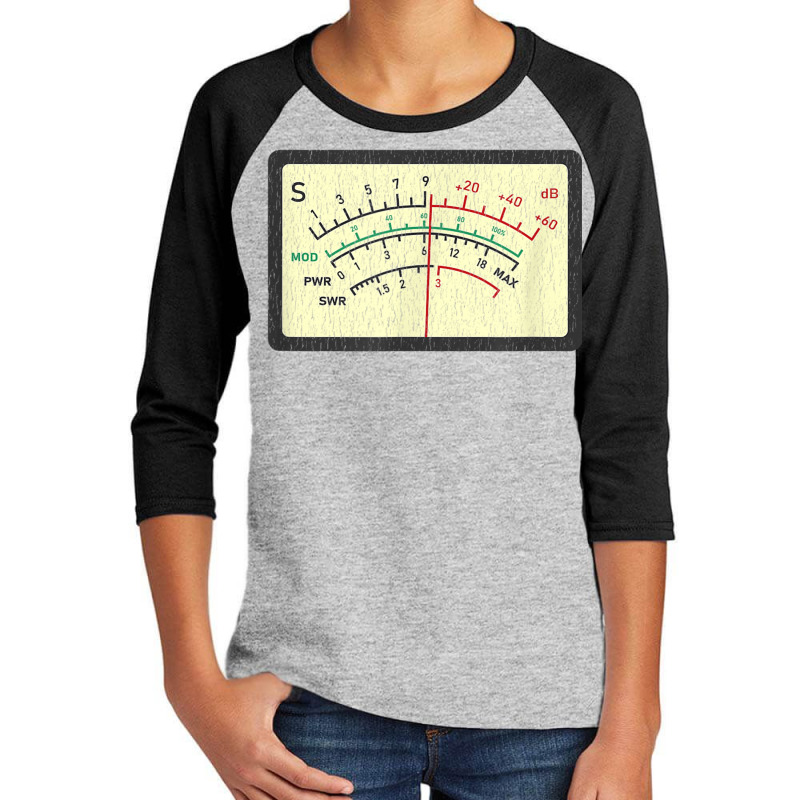 Swr Meter Amateur Ham Radio Novelty Distressed Youth 3/4 Sleeve by ChristopherCharlesWilliamson | Artistshot